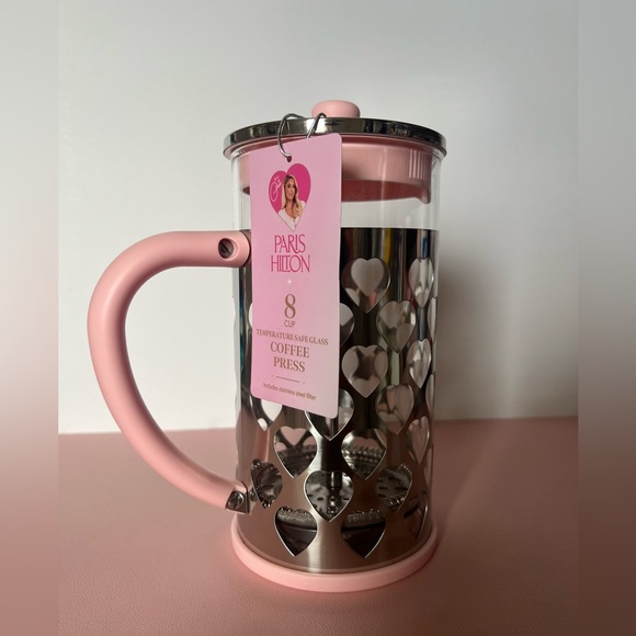 Paris Hilton 8 Cup Coffee Press Pink NEW - Picture 2 of 3